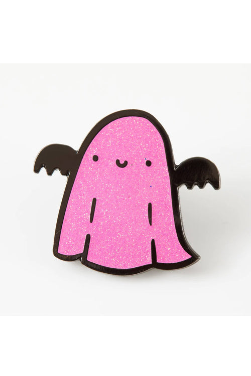 Punky Pins Sparkle Ghost Enamel Pin Pink Halloween Limited Edition