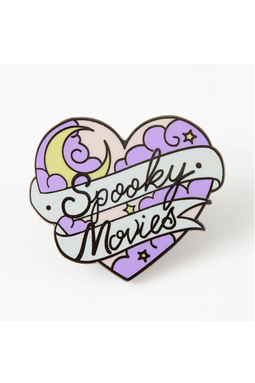 Punky Pins Spooky Movies Enamel Pin Halloween Heart