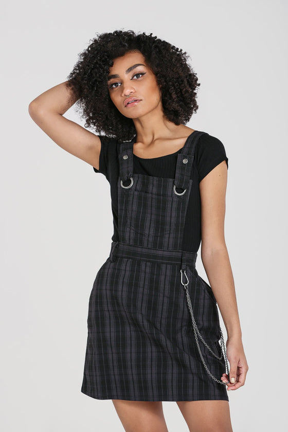 Hell Bunny Storm Pinafore Dress