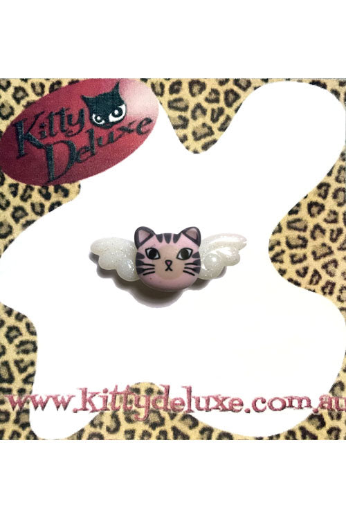 Kitty Deluxe Broochlette Brooch in Tabby-tha 'Mummy's Little Angel'