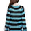 Killstar Tealaki Punk Knit Jumper Black and Teal