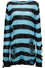 Killstar Tealaki Punk Knit Jumper Black and Teal