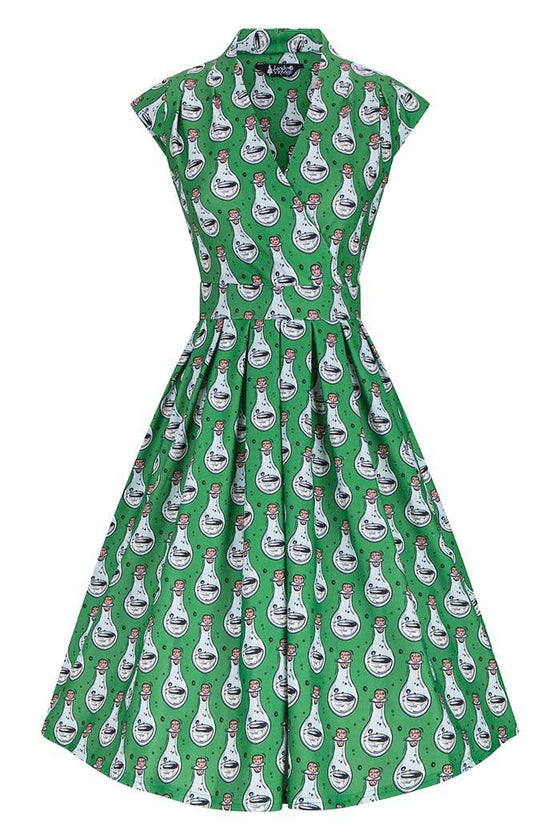 Lady Vintage Eva Dress in Potions Print