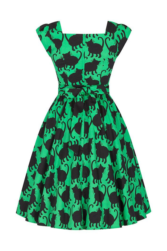 Lady Vintage Swing Dress in Fuzzy Print