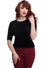 Collectif Chrissie Plain Knit Top in Black