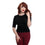 Collectif Chrissie Plain Knit Top in Black