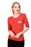 Collectif Chrissie Witches Garden Knit Top in Red