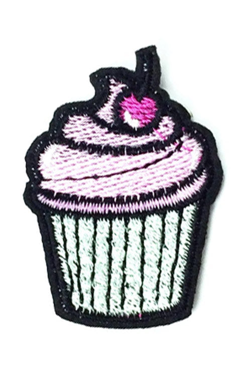 Kitty Deluxe Iron on Patch of Mini Cupcake