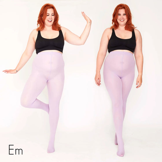 Pamela Mann Hosiery Curvy Super-Stretch 50 Denier Tights in Lavender