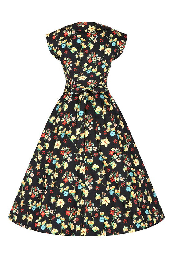 Lady Vintage Florence Dress in Delicate Floral Print Classic