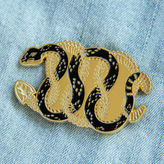Ectogasm Life and Death Snakes Enamel Pin