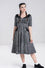 Hell Bunny Regan 50's Dress 3/4 Sleeves Bat Detail on Pockets