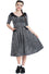 Hell Bunny Regan 50's Dress 3/4 Sleeves Bat Detail on Pockets