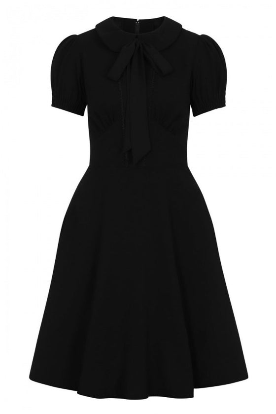 Hell Bunny Catherine Mid Dress in Classic Black