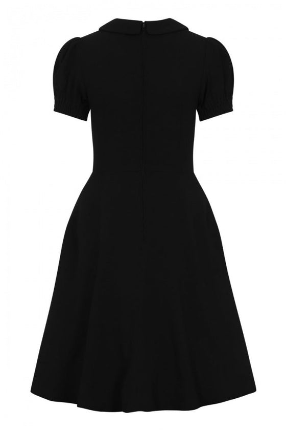 Hell Bunny Catherine Mid Dress in Classic Black