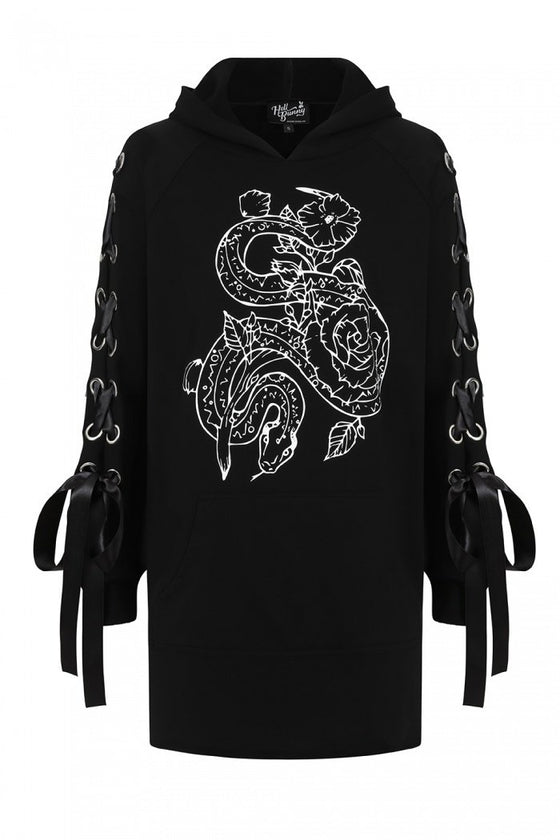 Hell Bunny Medusa Oversized Hoodie Dress Loungewear Collection