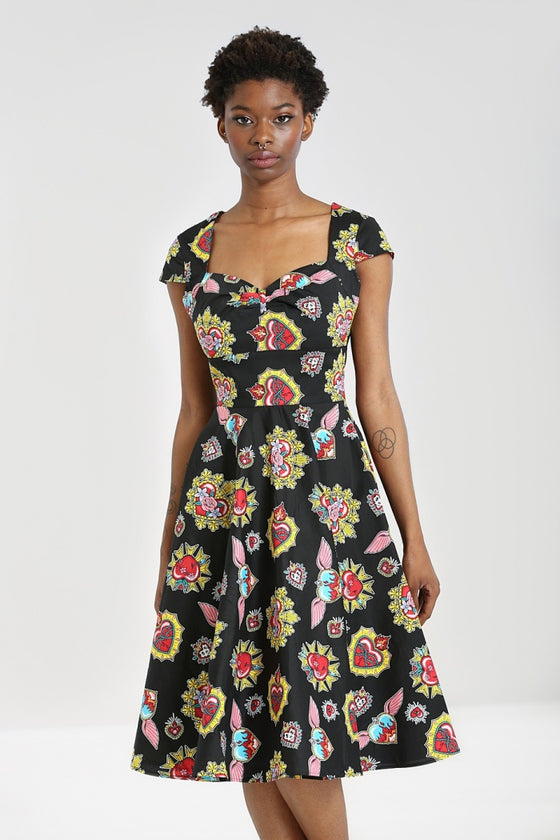 Hell Bunny Amias 50's Dress Hearts