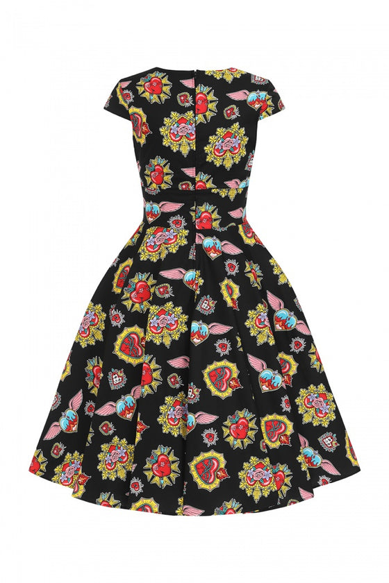 Hell Bunny Amias 50's Dress Hearts