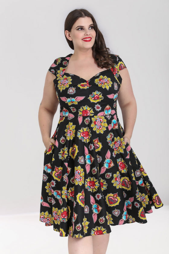 Hell Bunny Amias 50's Dress Hearts