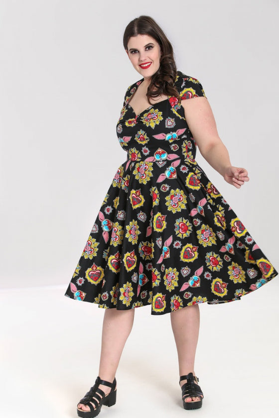 Hell Bunny Amias 50's Dress Hearts