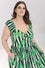 Hell Bunny Solana Mid Dress Striped and Tropical Leaves