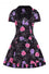 Hell Bunny Eloise Mini Dress Floral Print with Webs