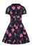 Hell Bunny Eloise Mini Dress Floral Print with Webs