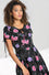 Hell Bunny Eloise Mid Dress Floral Print with Webs