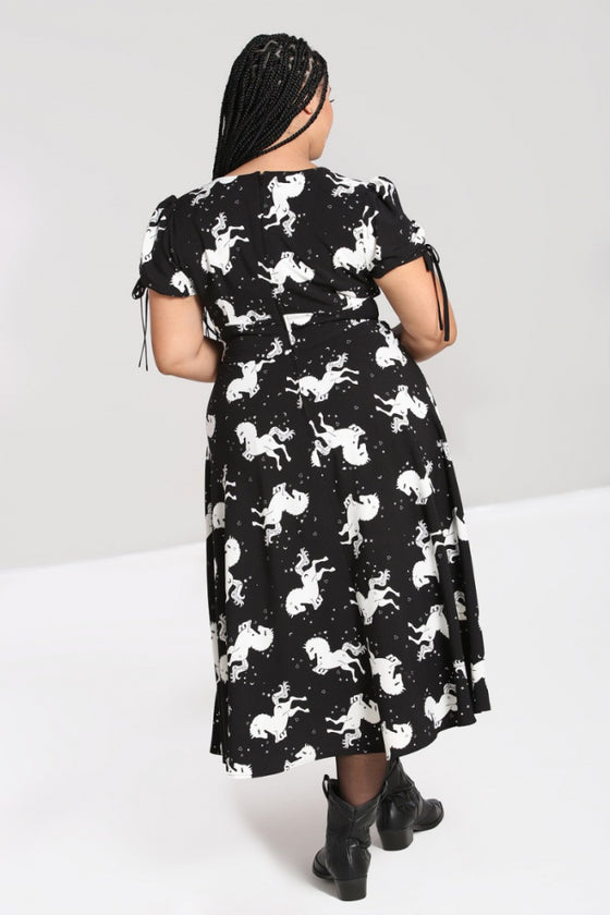 Hell Bunny Sullivan Maxi Dress Cute Horse Print