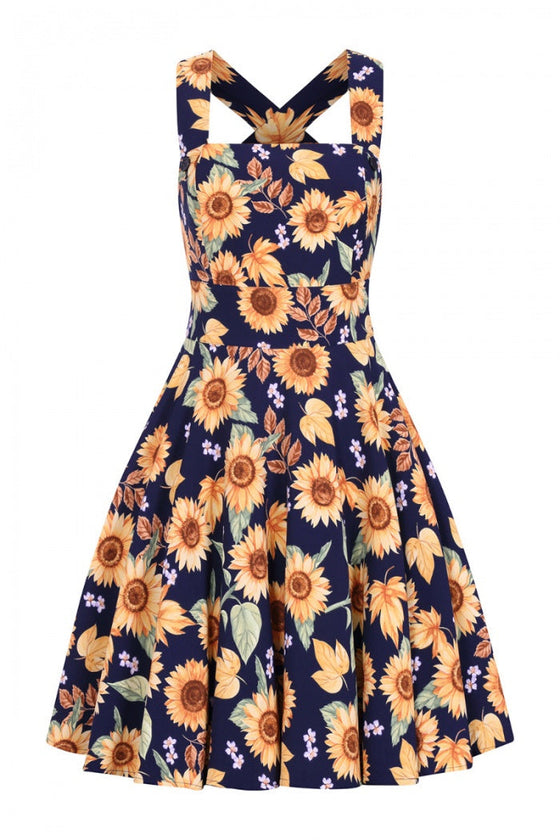Hell Bunny Sunflower Pinafore Dress