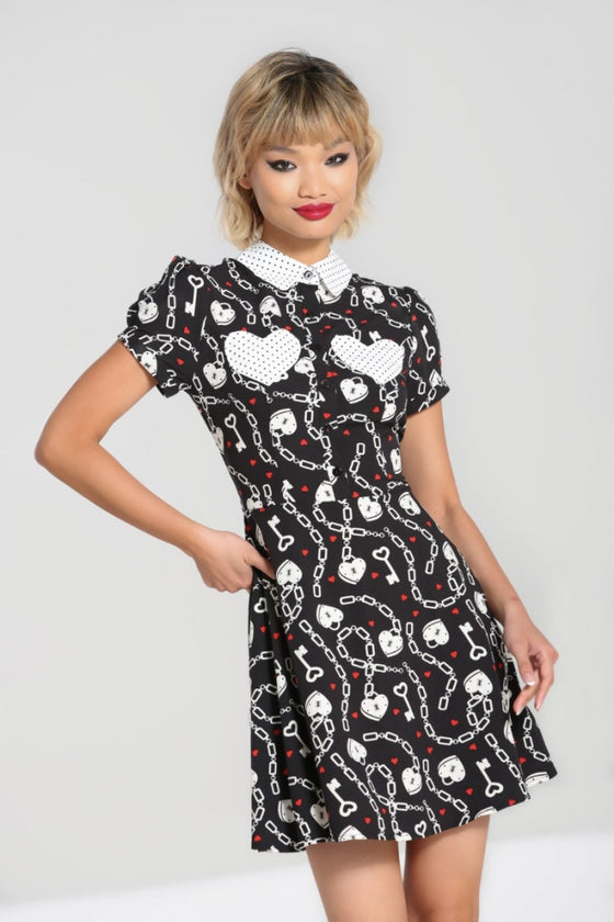 Hell Bunny Heart Lock Mini Dress