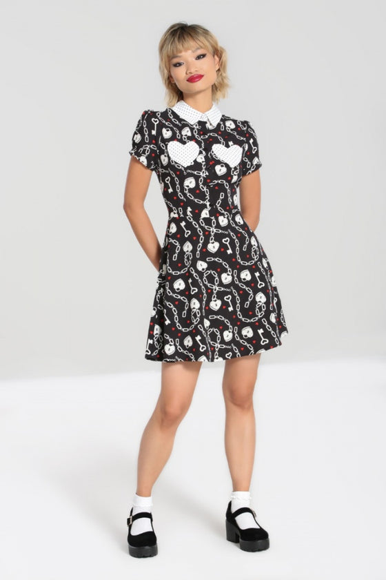 Hell Bunny Heart Lock Mini Dress