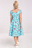 Hell Bunny Louella Dress Aqua Cherry Blossom Floral