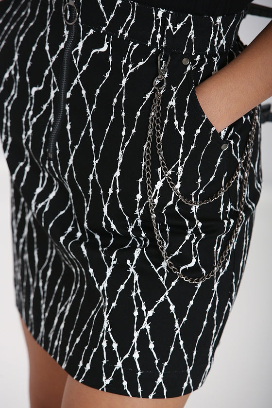 Hell Bunny Barbed Wire Mini Skirt