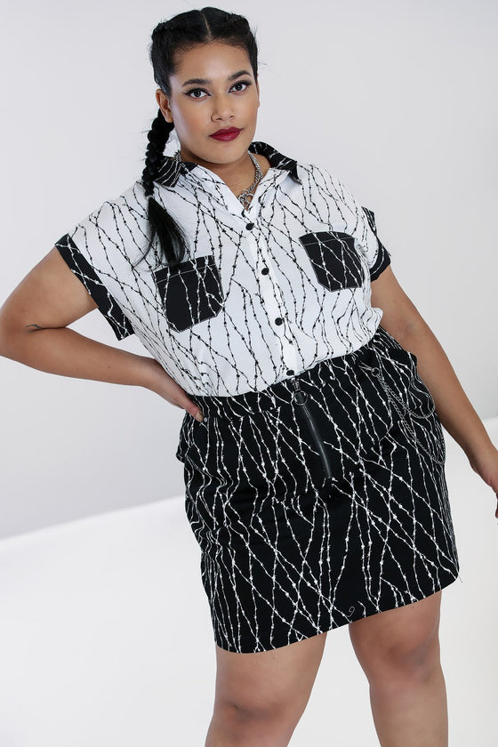 Hell Bunny Barbed Wire Mini Skirt