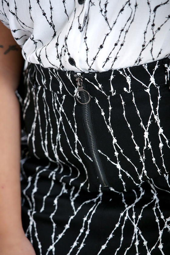 Hell Bunny Barbed Wire Mini Skirt