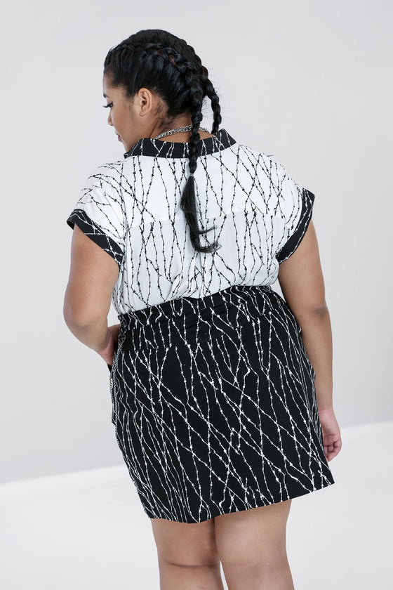 Hell Bunny Barbed Wire Mini Skirt
