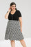 Hell Bunny Blake Skirt Houndstooth Button Feature