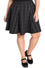 Hell Bunny Gail Skater Mid Skirt Black and Grey Tartan