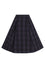 Hell Bunny Gail Skater Mid Skirt Black and Grey Tartan