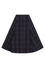 Hell Bunny Gail Skater Mid Skirt Black and Grey Tartan