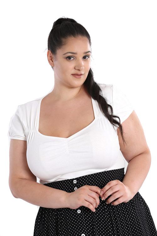 Hell Bunny Mia Top in Ivory