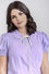 Hell Bunny Calliste Blouse in Lavender