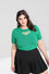 Hell Bunny Bat Knitted Top in Green