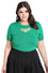 Hell Bunny Bat Knitted Top in Green