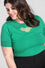 Hell Bunny Bat Knitted Top in Green