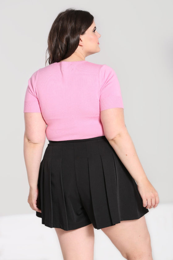 Hell Bunny Bat Knitted Top in Pink