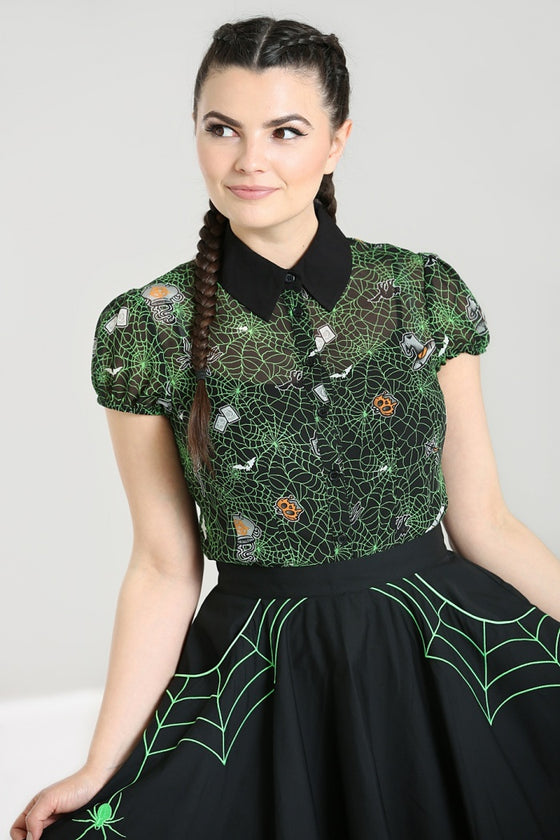 Hell Bunny Hex Sheer Blouse