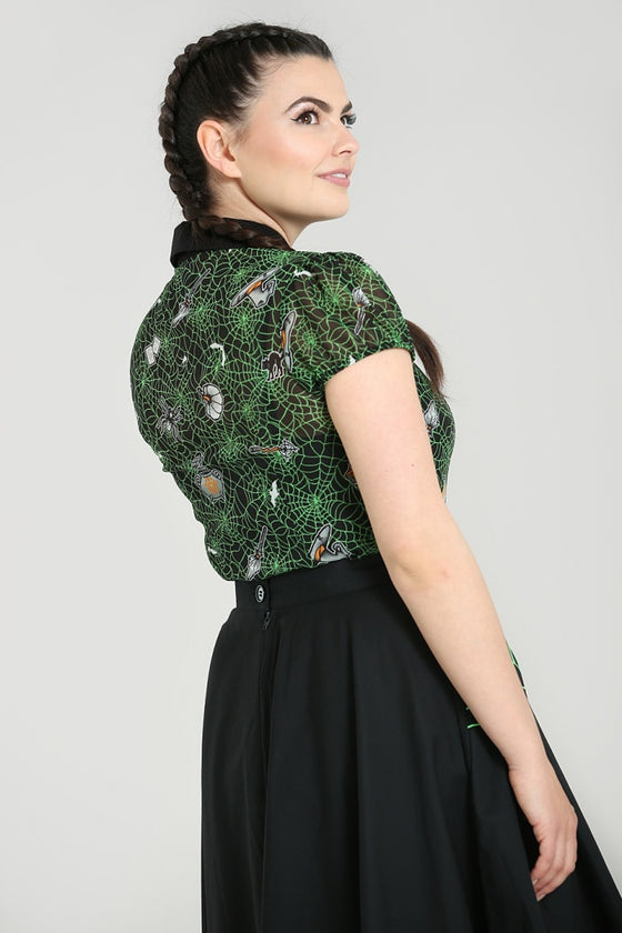 Hell Bunny Hex Sheer Blouse