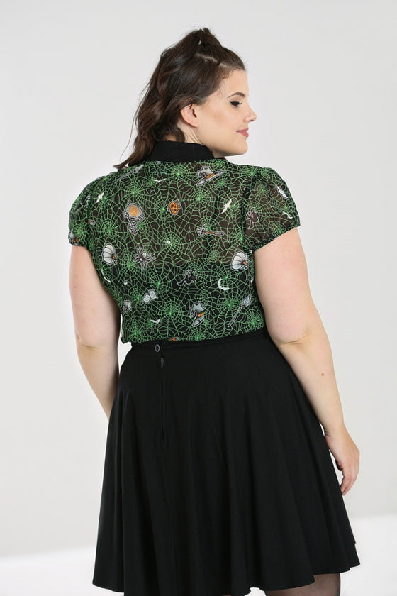 Hell Bunny Hex Sheer Blouse